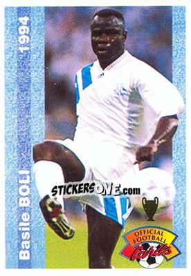 Figurina Basile Boli - U.N.F.P. Football Cards 1993-1994 - Panini