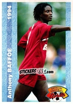 Sticker Anthony Baffoe - U.N.F.P. Football Cards 1993-1994 n. 68 - Panini
