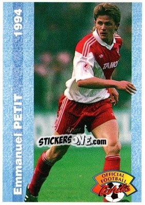 Sticker Emmanuel Petit - U.N.F.P. Football Cards 1993-1994 n. 76 - Panini