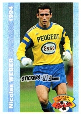 Sticker Nicolas Weber - U.N.F.P. Football Cards 1993-1994 n. 89 - Panini
