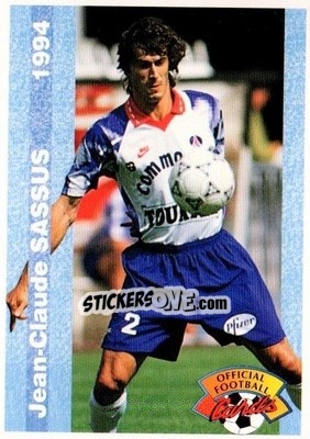 Sticker Jean-Claude Sassus - U.N.F.P. Football Cards 1993-1994 n. 104 - Panini