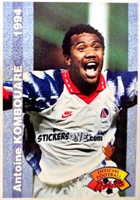 Sticker Antoine Kombouare - U.N.F.P. Football Cards 1993-1994 n. 113 - Panini