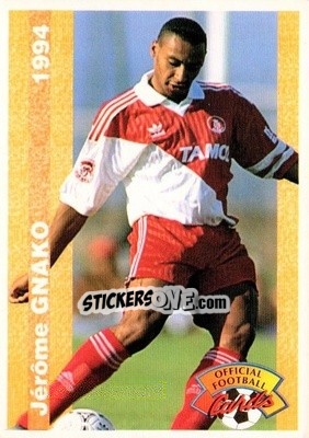 Sticker Jerome Gnako - U.N.F.P. Football Cards 1993-1994 n. 118 - Panini