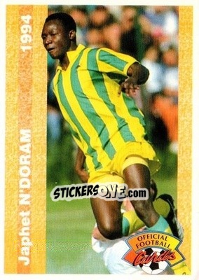 Sticker Japhet N'doram - U.N.F.P. Football Cards 1993-1994 - Panini