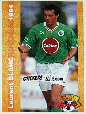 Cromo Laurent Blanc - U.N.F.P. Football Cards 1993-1994 - Panini