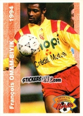 Sticker Francois Oman-Biyik - U.N.F.P. Football Cards 1993-1994 n. 192 - Panini