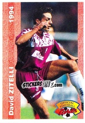 Sticker David Zitelli - U.N.F.P. Football Cards 1993-1994 n. 197 - Panini