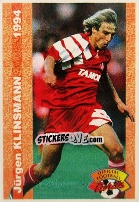 Sticker Jurgen Klinsmann - U.N.F.P. Football Cards 1993-1994 - Panini