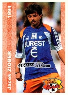 Sticker Jacek Ziober - U.N.F.P. Football Cards 1993-1994 n. 199 - Panini