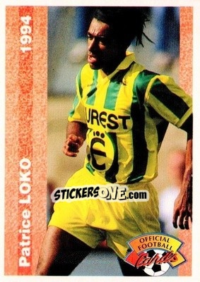 Sticker Patrice Loko - U.N.F.P. Football Cards 1993-1994 n. 202 - Panini