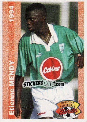 Sticker Etienne Mendy - U.N.F.P. Football Cards 1993-1994 n. 208 - Panini