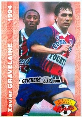 Cromo Xavier Gravelaine - U.N.F.P. Football Cards 1993-1994 n. 218 - Panini