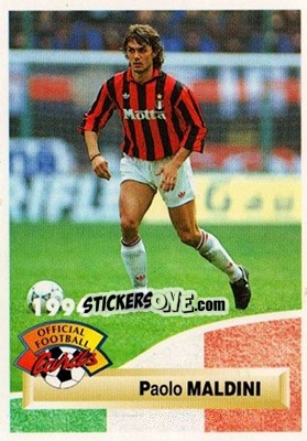 Sticker Paolo Maldini - U.N.F.P. Football Cards 1993-1994 n. 242 - Panini