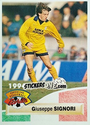 Cromo Giuseppe Signori - U.N.F.P. Football Cards 1993-1994 - Panini