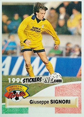 Sticker Giuseppe Signori - U.N.F.P. Football Cards 1993-1994 n. 259 - Panini