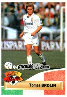 Sticker Tomas Brolin - U.N.F.P. Football Cards 1993-1994 n. 263 - Panini