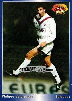Figurina Philippe Vercruysse - U.N.F.P. Football Cards 1994-1995 - Panini