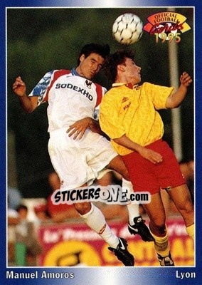 Sticker Manuel Amoros - U.N.F.P. Football Cards 1994-1995 n. 86 - Panini