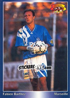 Figurina Fabien Barthez - U.N.F.P. Football Cards 1994-1995 - Panini