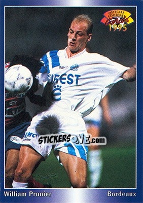 Cromo William Prunier - U.N.F.P. Football Cards 1994-1995 - Panini