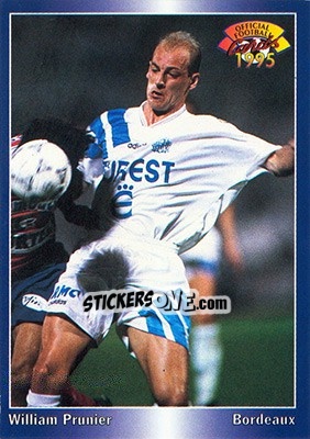 Sticker William Prunier - U.N.F.P. Football Cards 1994-1995 n. 89 - Panini