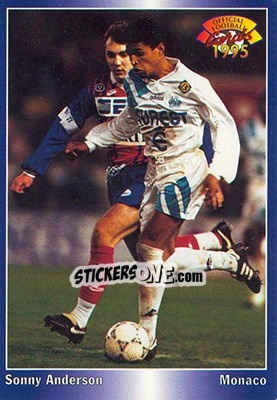 Figurina Sonny Anderson - U.N.F.P. Football Cards 1994-1995 n. 95 - Panini