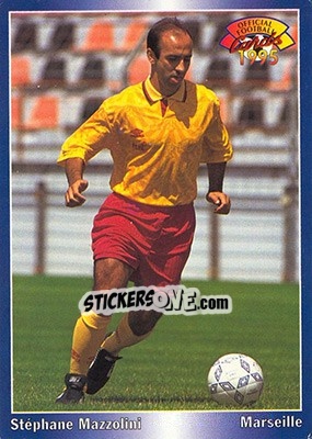 Figurina Stephane Mazzolini - U.N.F.P. Football Cards 1994-1995 - Panini