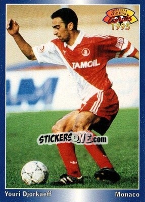 Sticker Youri Djorkaeff - U.N.F.P. Football Cards 1994-1995 n. 114 - Panini
