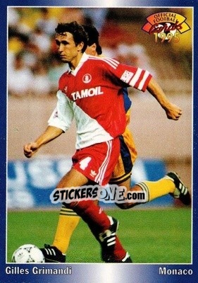 Sticker Gilles Grimandi - U.N.F.P. Football Cards 1994-1995 - Panini
