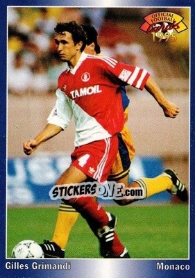 Sticker Gilles Grimandi - U.N.F.P. Football Cards 1994-1995 n. 126 - Panini