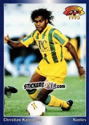 Sticker Christian Karembeu - U.N.F.P. Football Cards 1994-1995 n. 145 - Panini