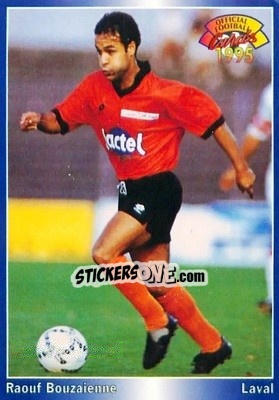 Figurina Raouf Bouzaienne - U.N.F.P. Football Cards 1994-1995 - Panini