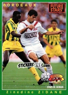 Sticker Zinedine Zidane - U.N.F.P. Football Cards 1994-1995 n. 225 - Panini