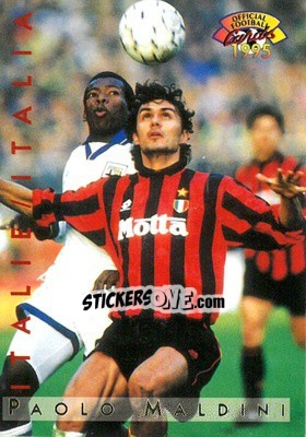 Sticker Paolo Maldini - U.N.F.P. Football Cards 1994-1995 n. I5 - Panini