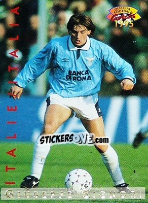 Sticker Giuseppe Signori - U.N.F.P. Football Cards 1994-1995 n. I7 - Panini