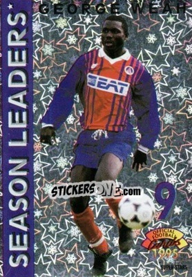 Sticker George Weah - U.N.F.P. Football Cards 1994-1995 - Panini