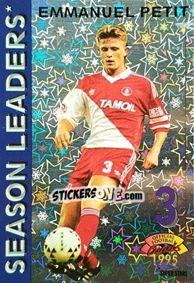 Sticker Emmanuel Petit - U.N.F.P. Football Cards 1994-1995 n. SL18 - Panini