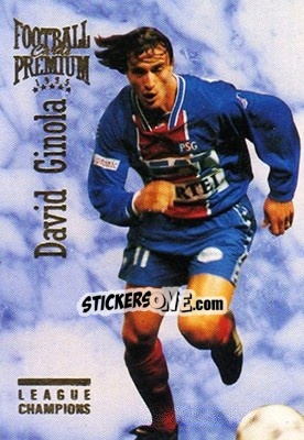Sticker David Ginola - U.N.F.P. Football Cards 1994-1995. Premium n. 95 - Panini