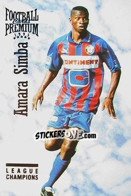 Sticker Amara Simba - U.N.F.P. Football Cards 1994-1995. Premium - Panini