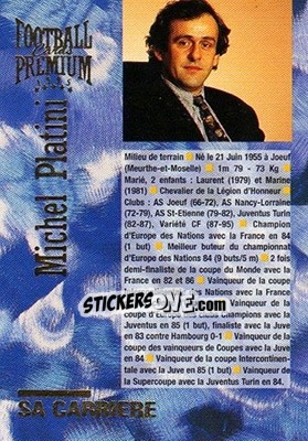 Sticker Sa carriere - U.N.F.P. Football Cards 1994-1995. Premium - Panini