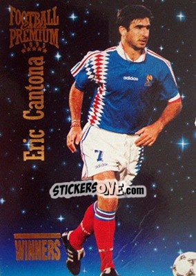 Sticker Eric Cantona - U.N.F.P. Football Cards 1994-1995. Premium n. W10 - Panini