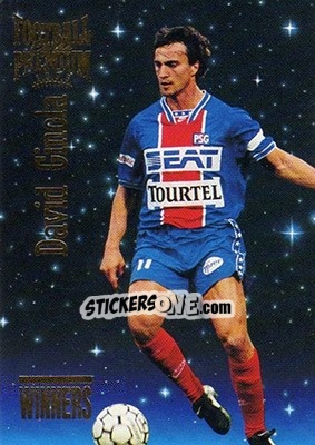 Sticker David Ginola - U.N.F.P. Football Cards 1994-1995. Premium - Panini