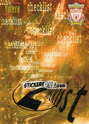 Sticker Checklist 2 - Liverpool Fans' Selection 1998 - Futera
