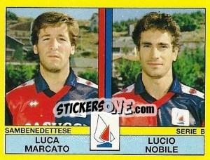 Sticker Luca Marcato / Lucio Nobile - Calciatori 1988-1989 - Panini