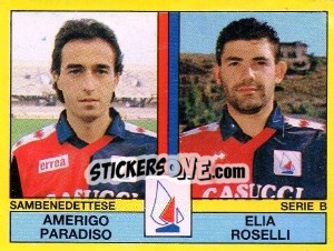 Cromo Amerigo Paradiso / Elia Roselli - Calciatori 1988-1989 - Panini