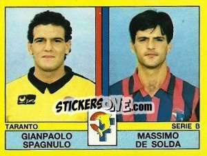 Sticker Gianpaolo Spagnulo / Massimo De Solda - Calciatori 1988-1989 n. 526 - Panini
