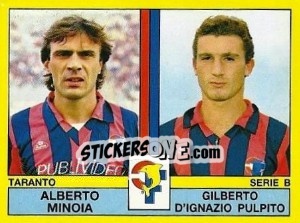 Sticker Alberto Minoia / Gilberto D'Ignazio Pulpito - Calciatori 1988-1989 n. 527 - Panini