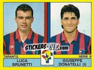 Cromo Luca Brunetti / Giuseppe Donatelli - Calciatori 1988-1989 - Panini