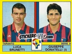 Sticker Luca Brunetti / Giuseppe Donatelli - Calciatori 1988-1989 n. 528 - Panini