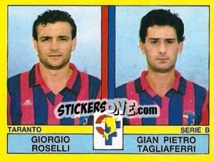 Sticker Giorgio Roselli / Gian Pietro Tagliaferri - Calciatori 1988-1989 - Panini